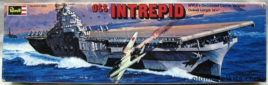 Revell 1/720 USS Intrepid CV11 (Essex Class) -  Aircraft Carrier, H462 plastic model kit